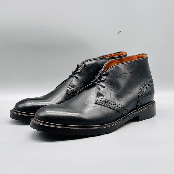 Ariat Boots Mens 8.5 Black Leather Two24 Chukka Ankle Brogue Lug Sole Lace Up main image 8
